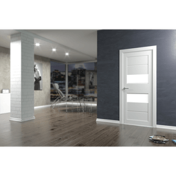 DESSA VETRO BIANCO NOBLE SWING BELLDINNI MODERN INTERIOR DOOR - 3