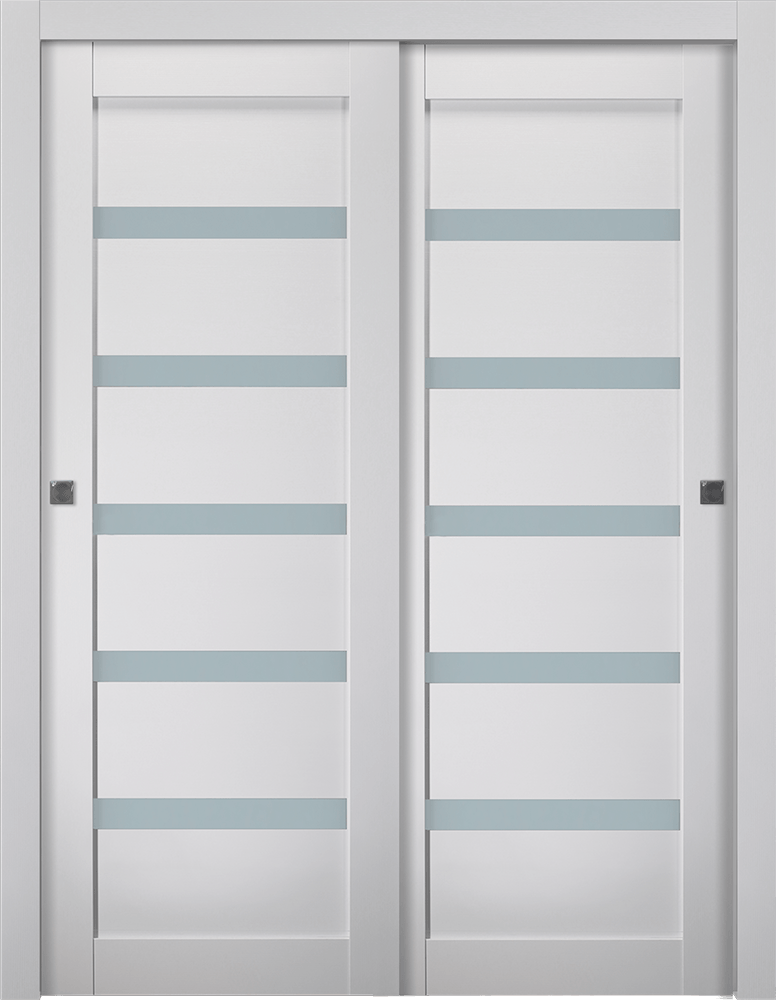 LEORA VETRO BIANCO NOBLE BYPASS BELLDINNI MODERN INTERIOR DOOR - 1
