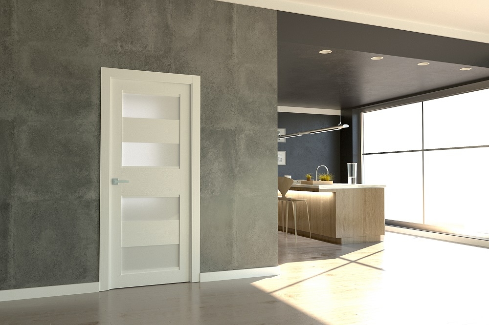 DELLA VETRO BIANCO NOBLE SWING BELLDINNI MODERN INTERIOR DOOR - 2