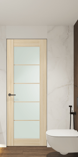 AVON 5 LITE VETRO LOIRE ASH INVISIBLE METAL FRAME BELLDINNI MODERN INTERIOR DOOR - 1