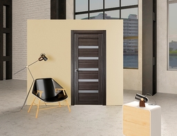LEORA VETRO GRAY OAK SWING BELLDINNI MODERN INTERIOR DOOR - 3