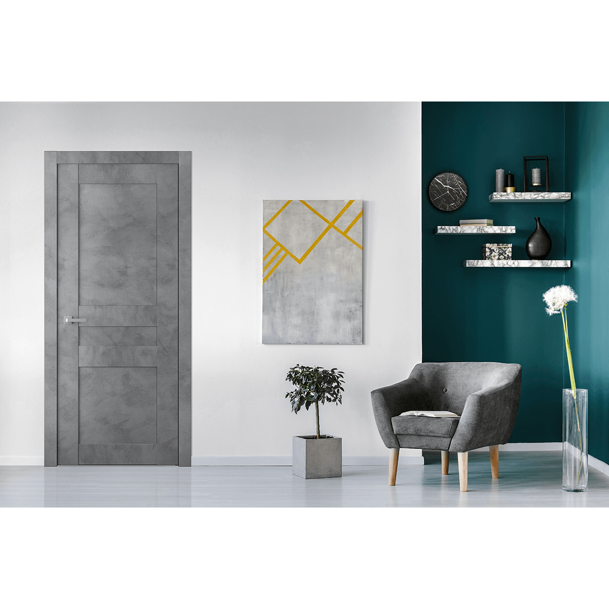 AVON 07 2R DARK URBAN BARN BELLDINNI MODERN INTERIOR DOOR - 7