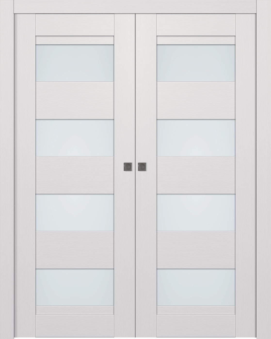 DELLA VETRO BIANCO NOBLE DOUBLE POCKET BELLDINNI MODERN INTERIOR DOOR - 1