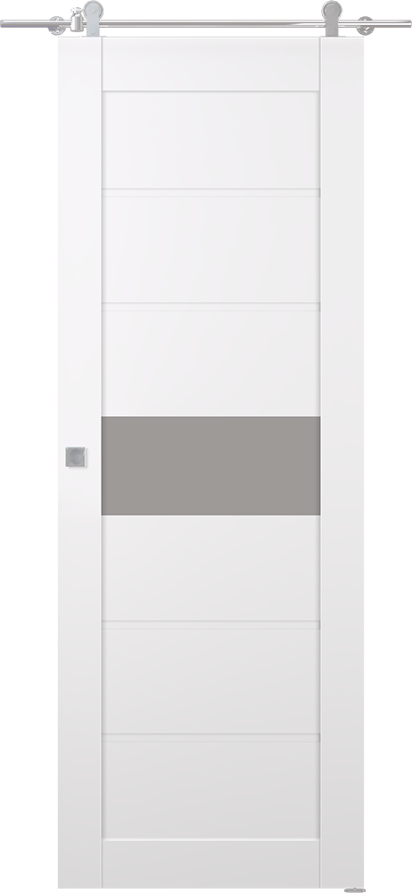 EDNA VETRO SNOW WHITE BARN BELLDINNI MODERN INTERIOR DOOR - 1
