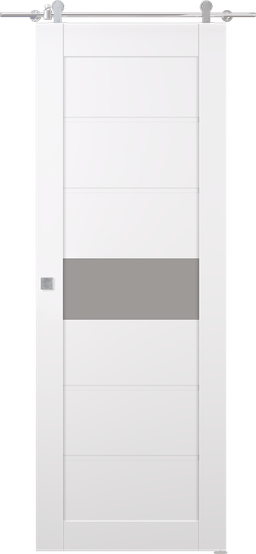 EDNA VETRO SNOW WHITE BARN BELLDINNI MODERN INTERIOR DOOR - 1