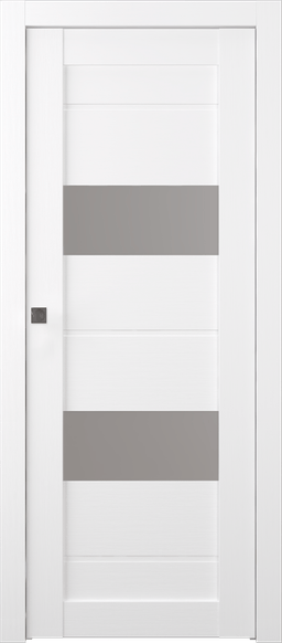 VITA VETRO BIANCO NOBLE POCKET BELLDINNI MODERN INTERIOR DOOR - 1