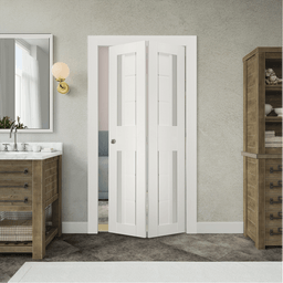 ESTA VETRO BIANCO NOBLE BI-FOLD BELLDINNI MODERN INTERIOR DOOR - 4