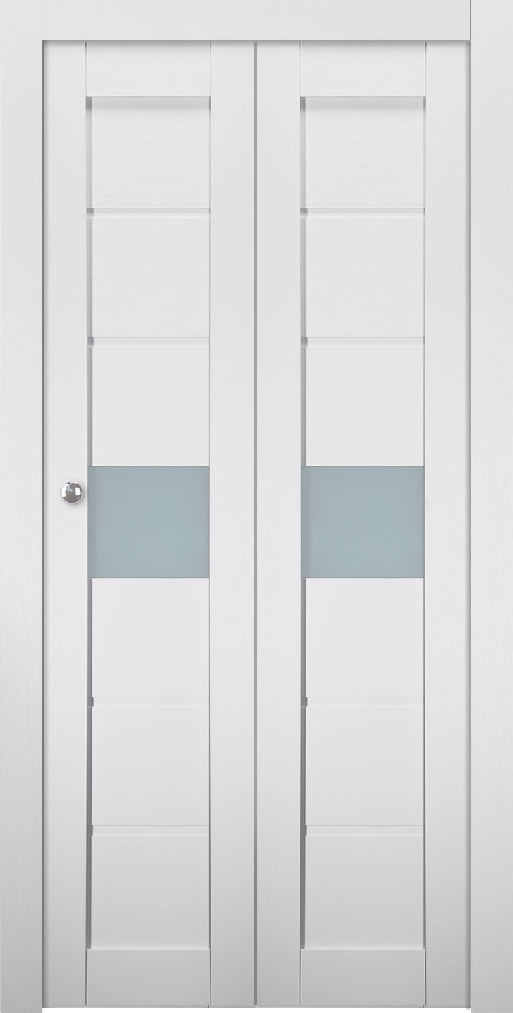 EDNA VETRO BIANCO NOBLE BI-FOLD BELLDINNI MODERN INTERIOR DOOR - 4