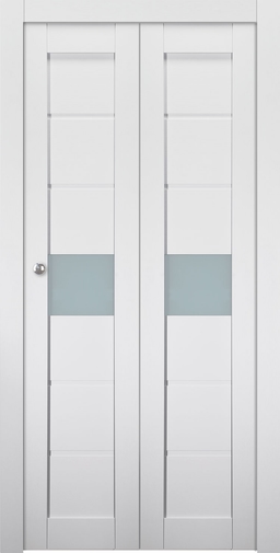 EDNA VETRO BIANCO NOBLE BI-FOLD BELLDINNI MODERN INTERIOR DOOR - 4