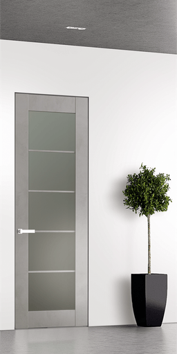 AVON 5 LITE VETRO LIGHT URBAN INVISIBLE METAL FRAME BELLDINNI MODERN INTERIOR DOOR - 1
