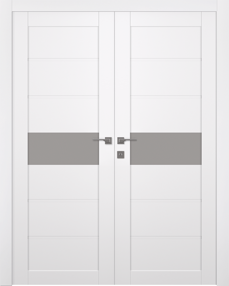 EDNA VETRO SNOW WHITE DOUBLE BELLDINNI MODERN INTERIOR DOOR - 1