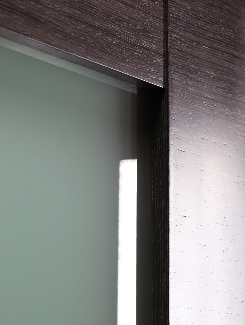 AVANTI 207 VETRO BLACK APRICOT SLAB BELLDINNI MODERN INTERIOR DOOR - 2