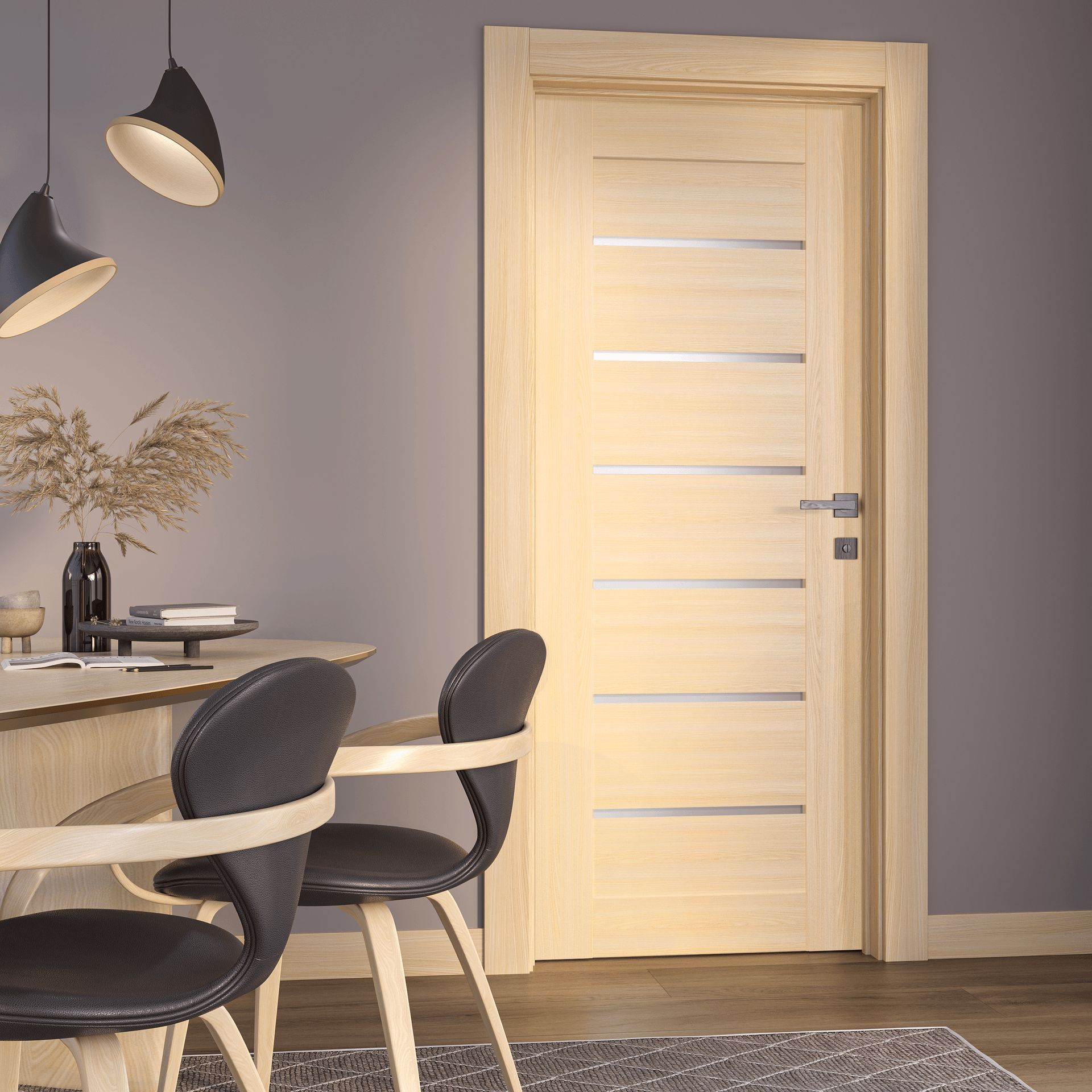 AVON 07-02 VETRO LOIRE ASH SWING DOORS BELLDINNI MODERN INTERIOR DOOR - 3