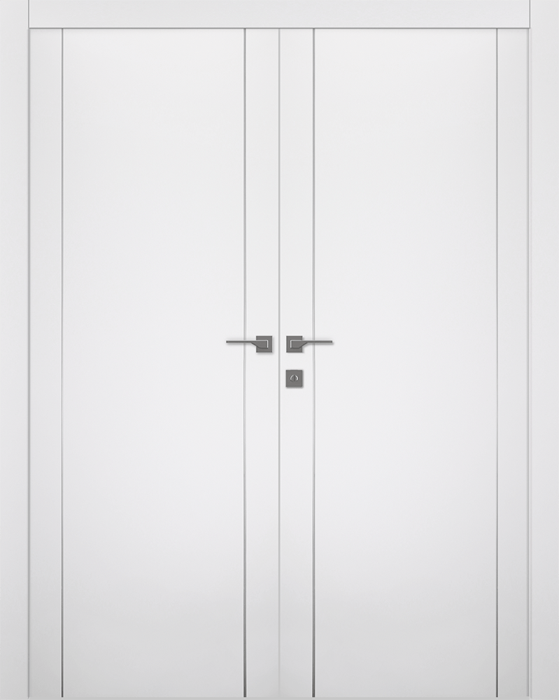 OPTIMA 2U SNOW WHITE DOUBLE BELLDINNI MODERN INTERIOR DOOR - 1