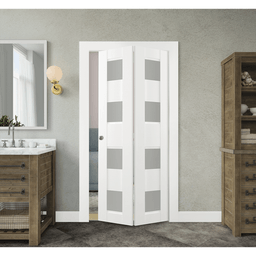 DELLA VETRO BIANCO NOBLE BI-FOLD BELLDINNI MODERN INTERIOR DOOR - 2