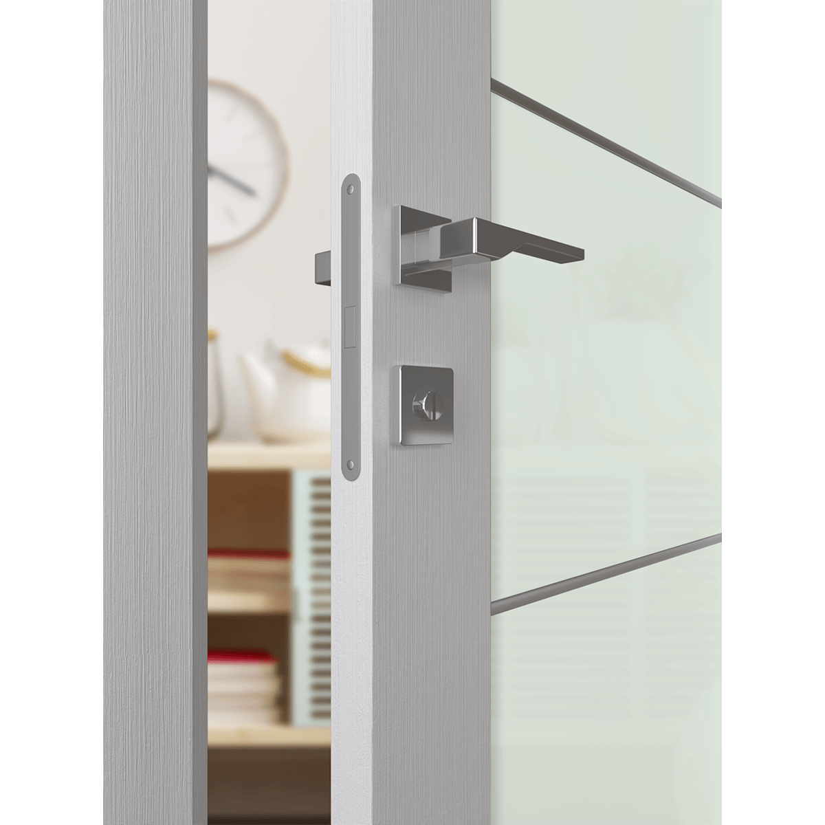 PALLADIO 202 4H VETRO BIANCO NOBLE SWING BELLDINNI MODERN INTERIOR DOOR - 5