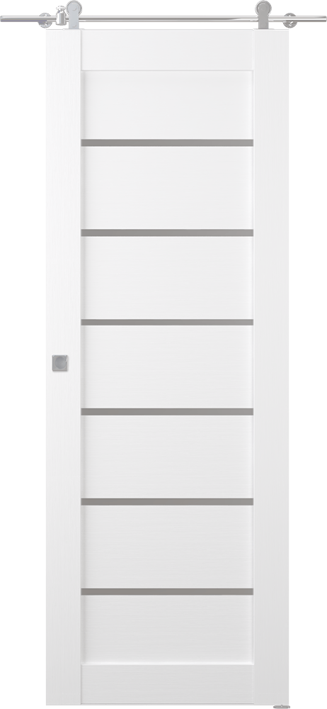 ALBA BIANCO NOBLE BARN BELLDINNI MODERN INTERIOR DOOR - 1