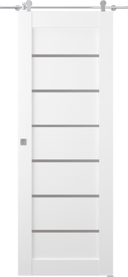 ALBA BIANCO NOBLE BARN BELLDINNI MODERN INTERIOR DOOR - 1