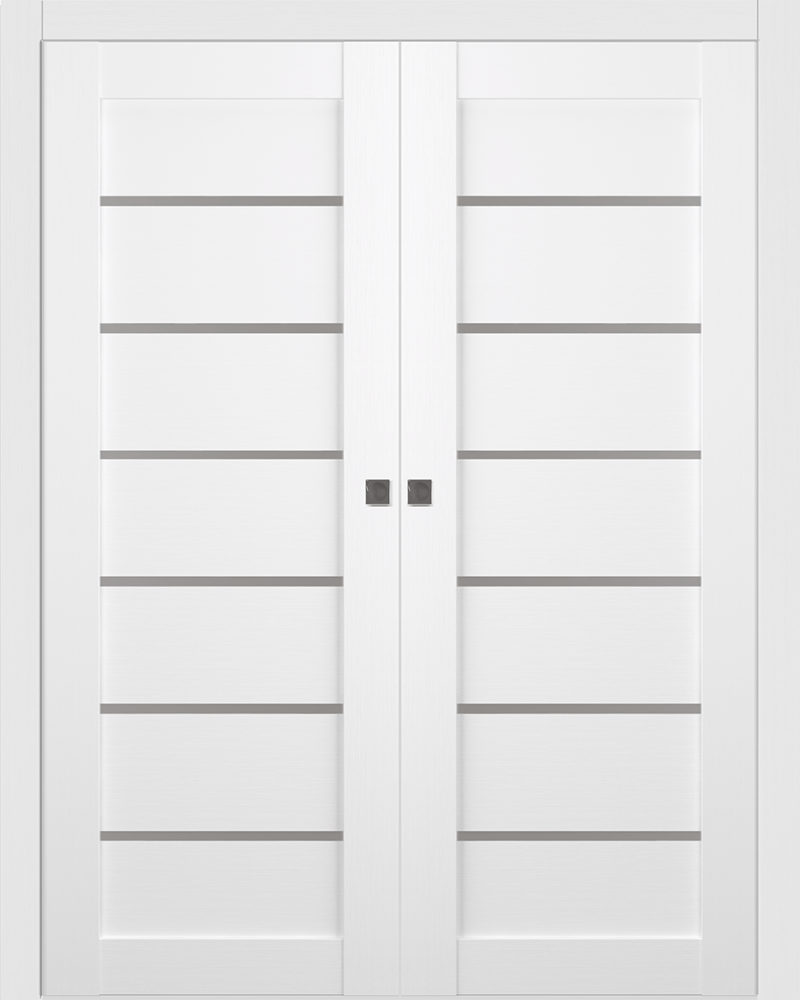 ALBA BIANCO NOBLE DOUBLE POCKET BELLDINNI MODERN INTERIOR DOOR - 1