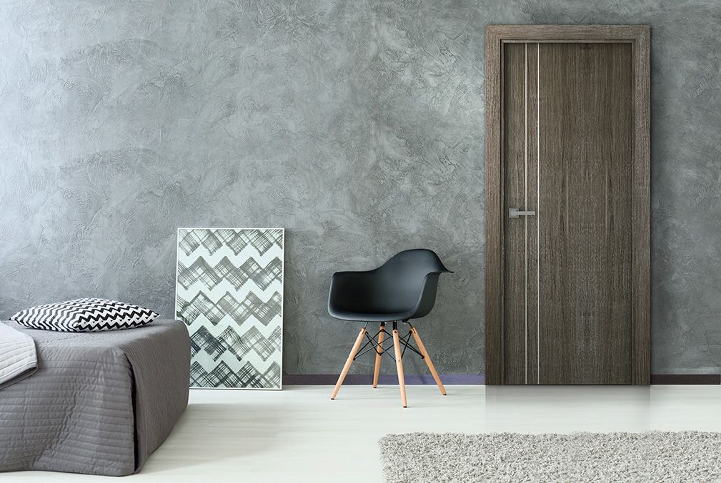 PALLADIO 2V GRAY OAK SWING BELLDINNI MODERN INTERIOR DOOR - 2