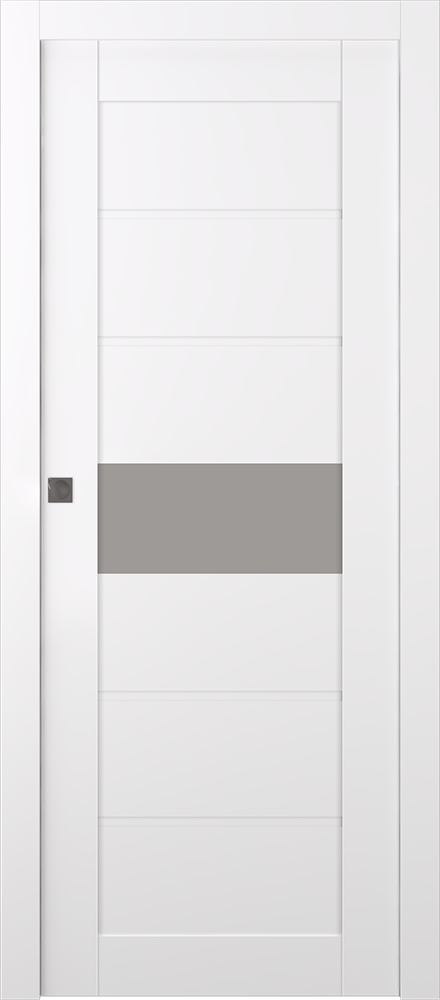 EDNA VETRO SNOW WHITE POCKET BELLDINNI MODERN INTERIOR DOOR - 1
