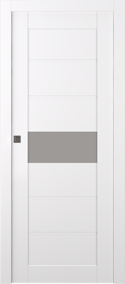 EDNA VETRO SNOW WHITE POCKET BELLDINNI MODERN INTERIOR DOOR - 1