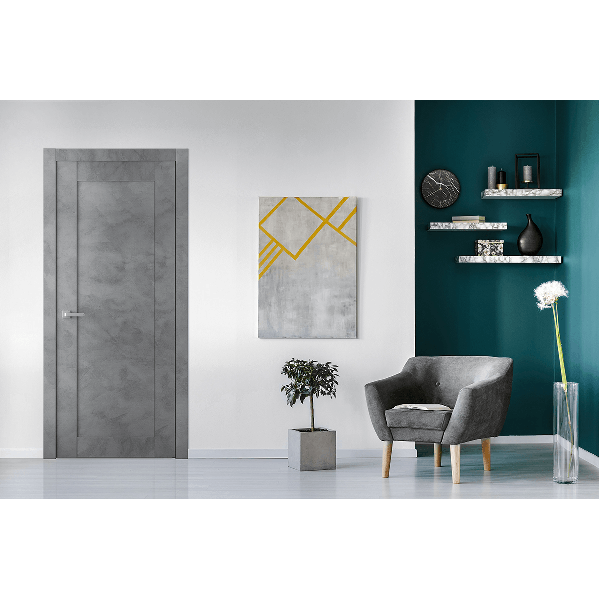 AVON 07 DARK URBAN SWING BELLDINNI MODERN INTERIOR DOOR - 2