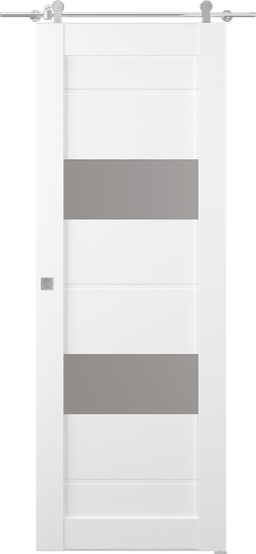 VITA VETRO BIANCO NOBLE BARN BELLDINNI MODERN INTERIOR DOOR - 4