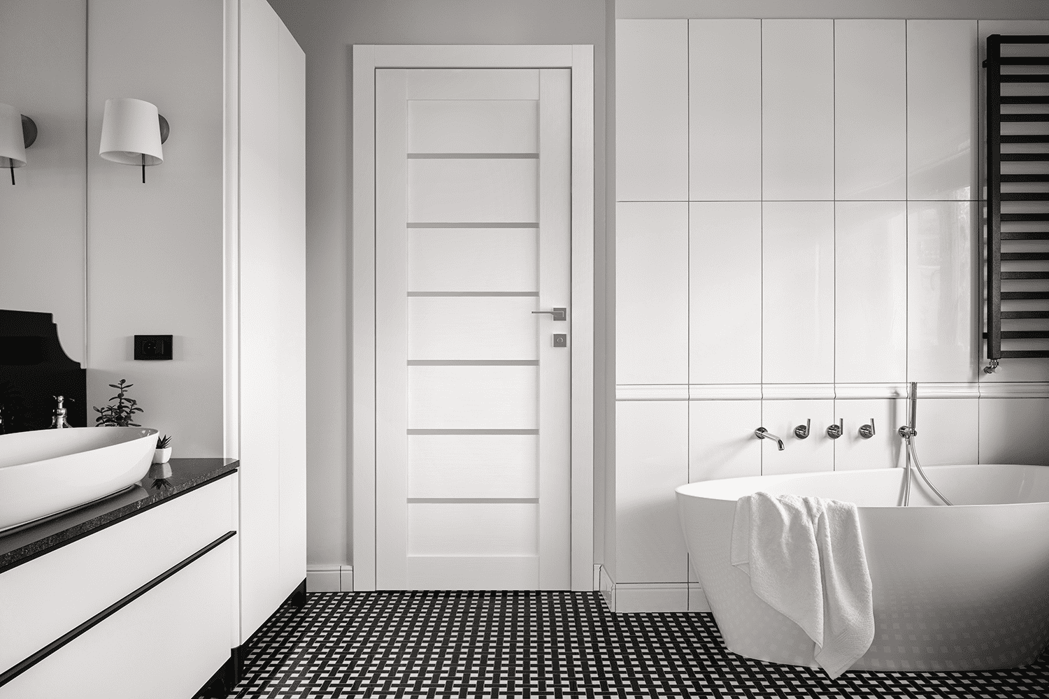 ALBA SNOW WHITE INVISIBLE METAL FRAME BELLDINNI MODERN INTERIOR DOOR - 3