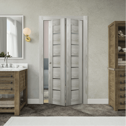 AVON 07-02 VETRO RIBEIRA ASH BI-FOLD BELLDINNI MODERN INTERIOR DOOR - 2