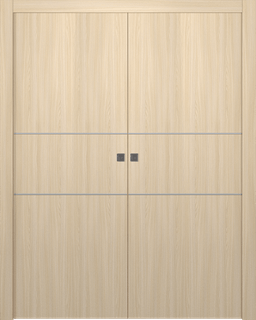 OPTIMA 2H LOIRE ASH DOUBLE POCKET DOORS BELLDINNI MODERN INTERIOR DOOR - 1