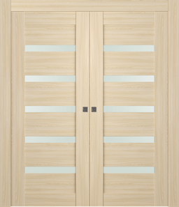 AVON 07-04 VETRO LOIRE ASH DOUBLE POCKET DOORS BELLDINNI MODERN INTERIOR DOOR - 1