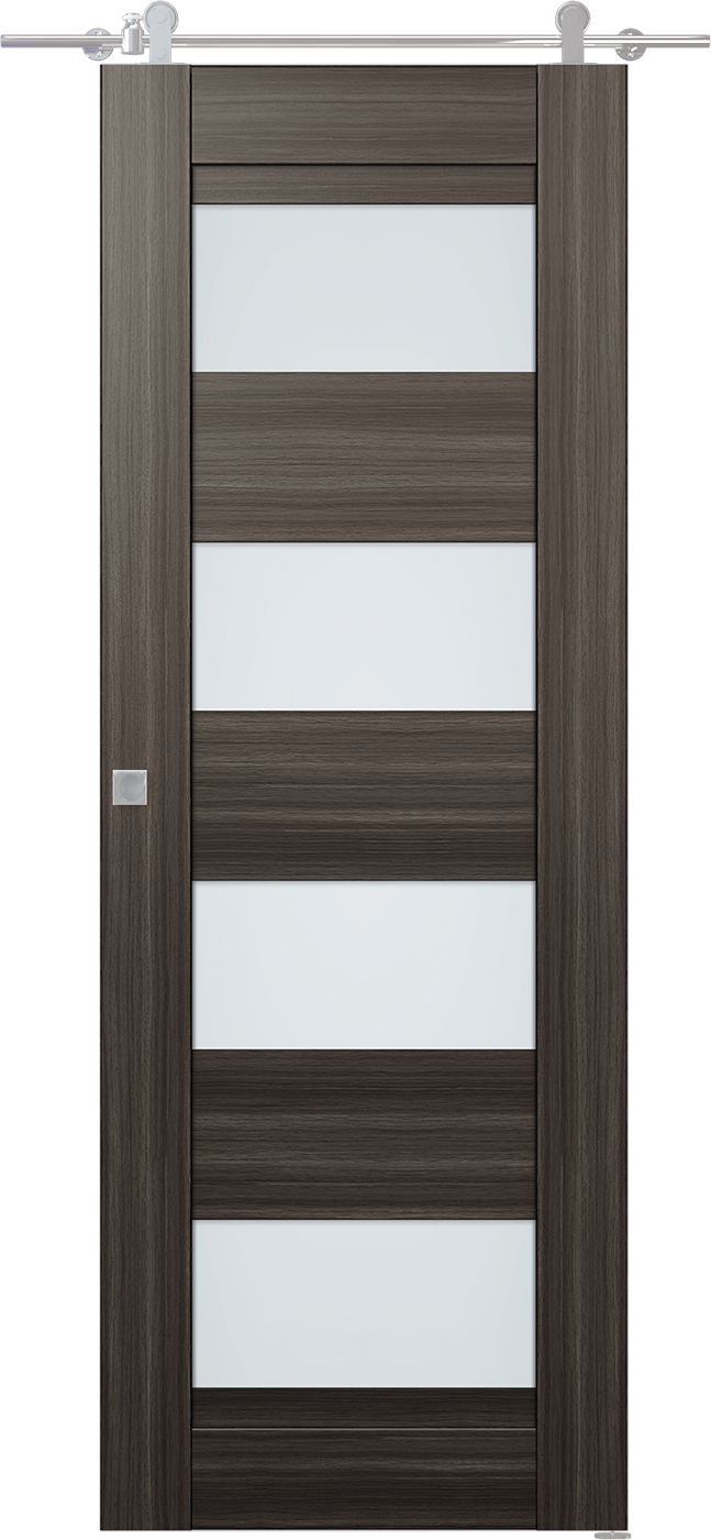DELLA VETRO GRAY OAK BARN BELLDINNI MODERN INTERIOR DOOR - 1