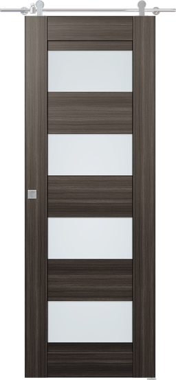 DELLA VETRO GRAY OAK BARN BELLDINNI MODERN INTERIOR DOOR - 1