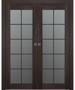 AVON 10 LITE VETRO VERALINGA OAK DOUBLE POCKET BELLDINNI MODERN INTERIOR DOOR - 1