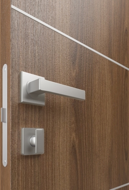 OPTIMA 2H PECAN NUTWOOD DOUBLE INVISIBLE METAL FRAME BELLDINNI MODERN INTERIOR DOOR - 3