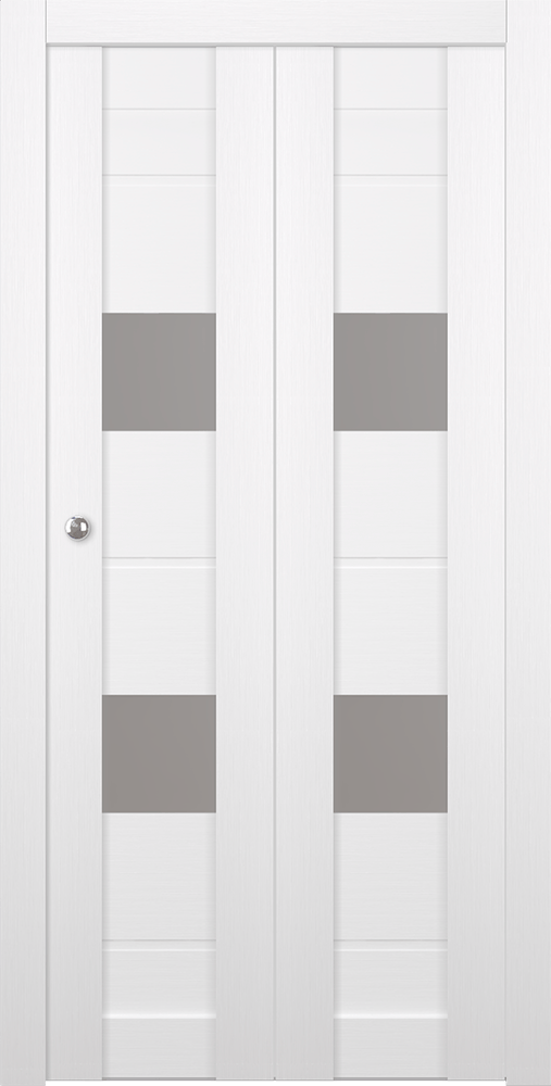 VITA VETRO BIANCO NOBLE BI-FOLD BELLDINNI MODERN INTERIOR DOOR - 2