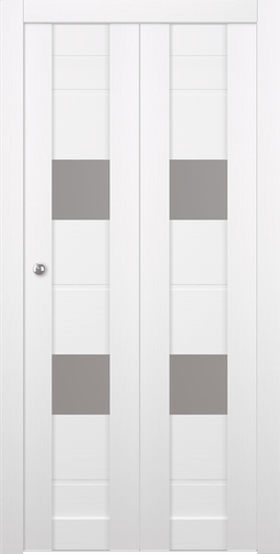 VITA VETRO BIANCO NOBLE BI-FOLD BELLDINNI MODERN INTERIOR DOOR - 2