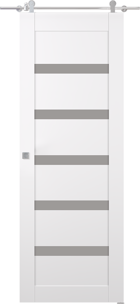 LEORA VETRO SNOW WHITE BARN BELLDINNI MODERN INTERIOR DOOR - 1