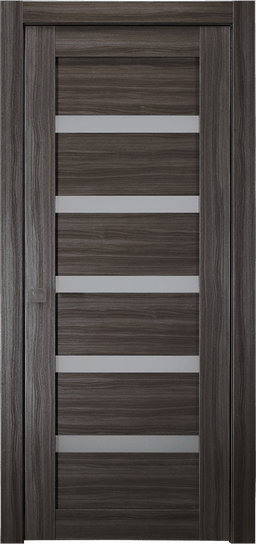 LEORA VETRO GRAY OAK POCKET BELLDINNI MODERN INTERIOR DOOR - 1