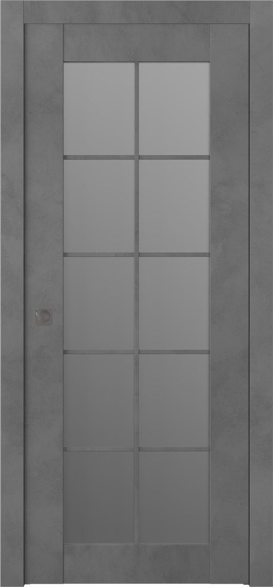 AVON 10 LITE VETRO DARK URBAN POCKET BELLDINNI MODERN INTERIOR DOOR - 1