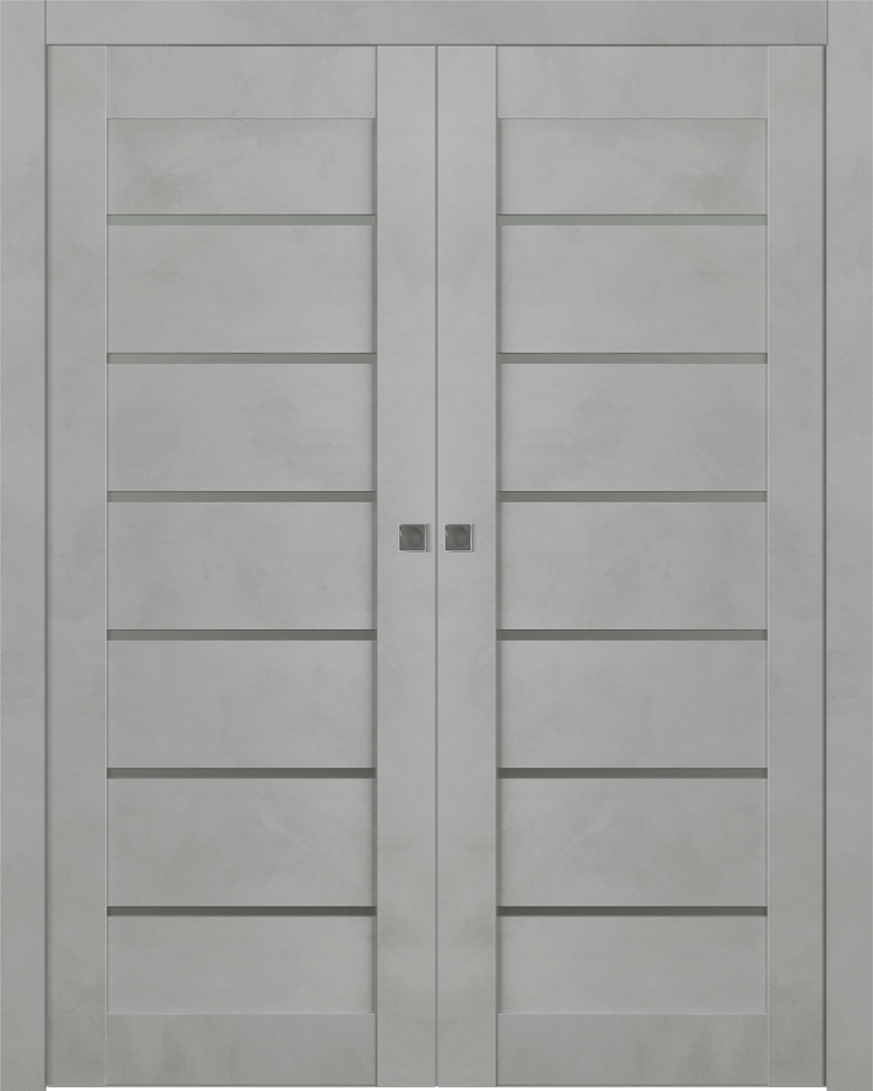 AVON 07-02 VETRO LIGHT URBAN DOUBLE POCKET BELLDINNI MODERN INTERIOR DOOR - 1