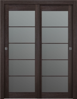 AVON 5 LITE VETRO VERALINGA OAK BYPASS BELLDINNI MODERN INTERIOR DOOR - 3