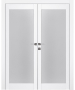 PALLADIO 207 VETRO BIANCO NOBLE DOUBLE BELLDINNI MODERN INTERIOR DOOR - 4