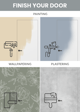 Primed Door Frameless Belldinni Modern Interior Door - 4