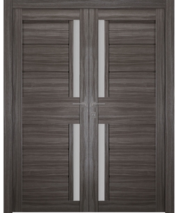 ESTA VETRO GRAY OAK DOUBLE BELLDINNI MODERN INTERIOR DOOR - 1
