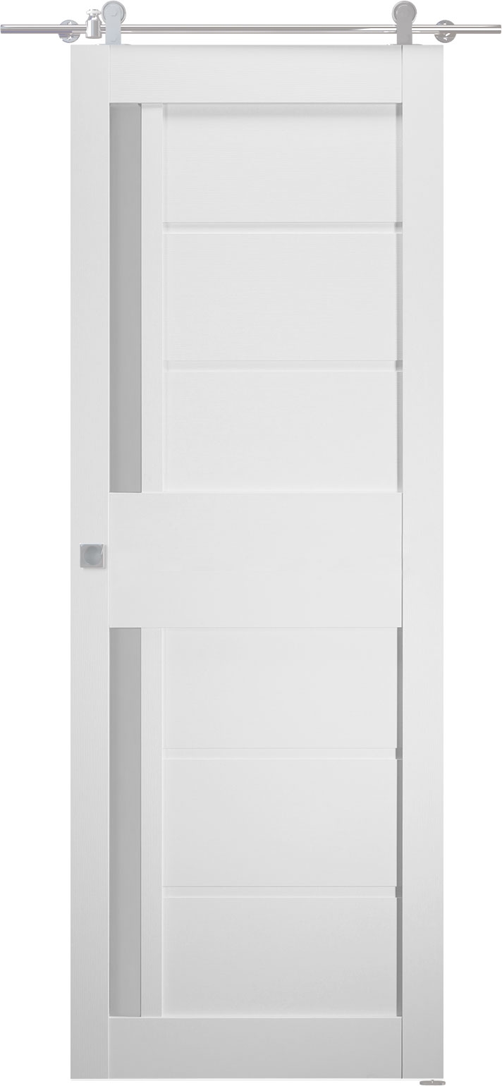 ESTA VETRO BIANCO NOBLE BARN BELLDINNI MODERN INTERIOR DOOR - 1