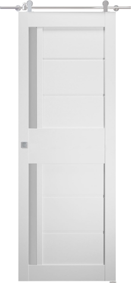 ESTA VETRO BIANCO NOBLE BARN BELLDINNI MODERN INTERIOR DOOR - 1