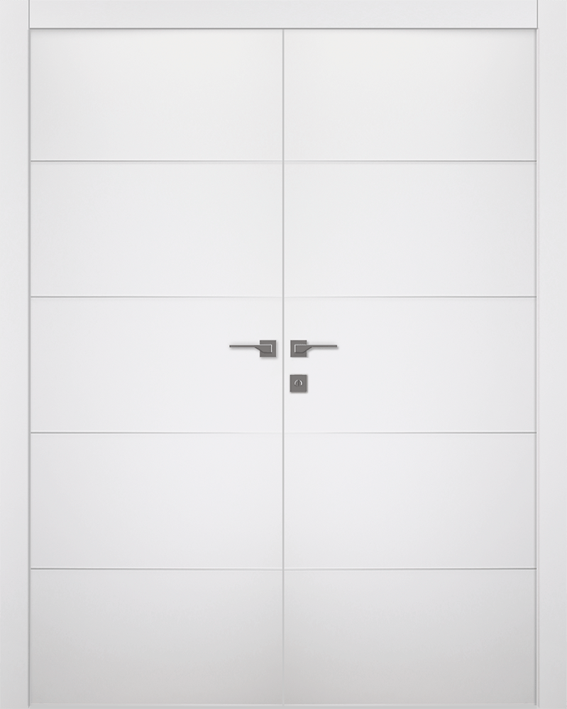 ARVIKA POLAR WHITE DOUBLE SWING BELLDINNI MODERN INTERIOR DOOR - 2