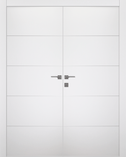 ARVIKA POLAR WHITE DOUBLE SWING BELLDINNI MODERN INTERIOR DOOR - 2